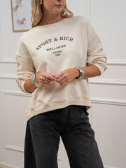 Felpa "Sport & Rich" vaniglia - Vicolo