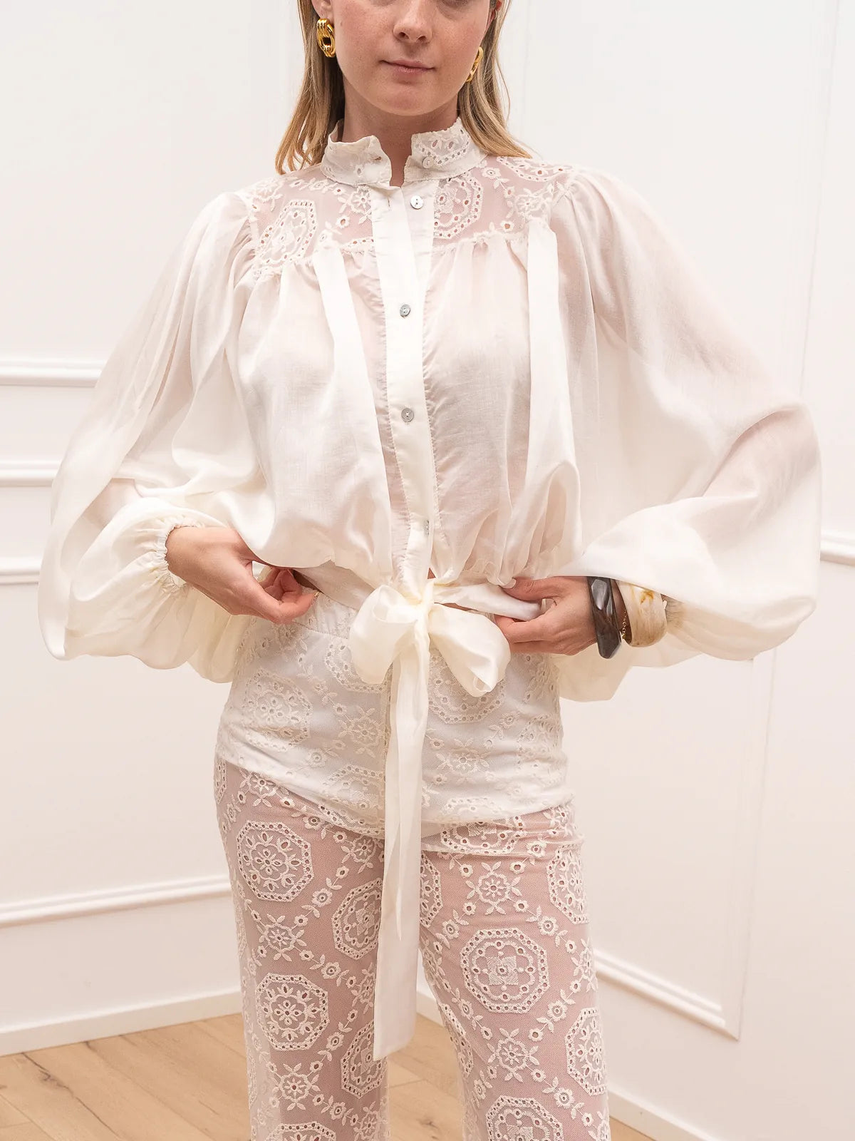 Camicia kimono bohemien burro con fusciacca - HaveOne