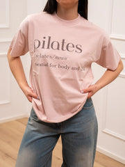 T shirt rosa stampa Pilates - Vicolo