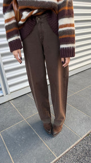 Jeans Fuji barrel con micro borchie dorate - JJXX