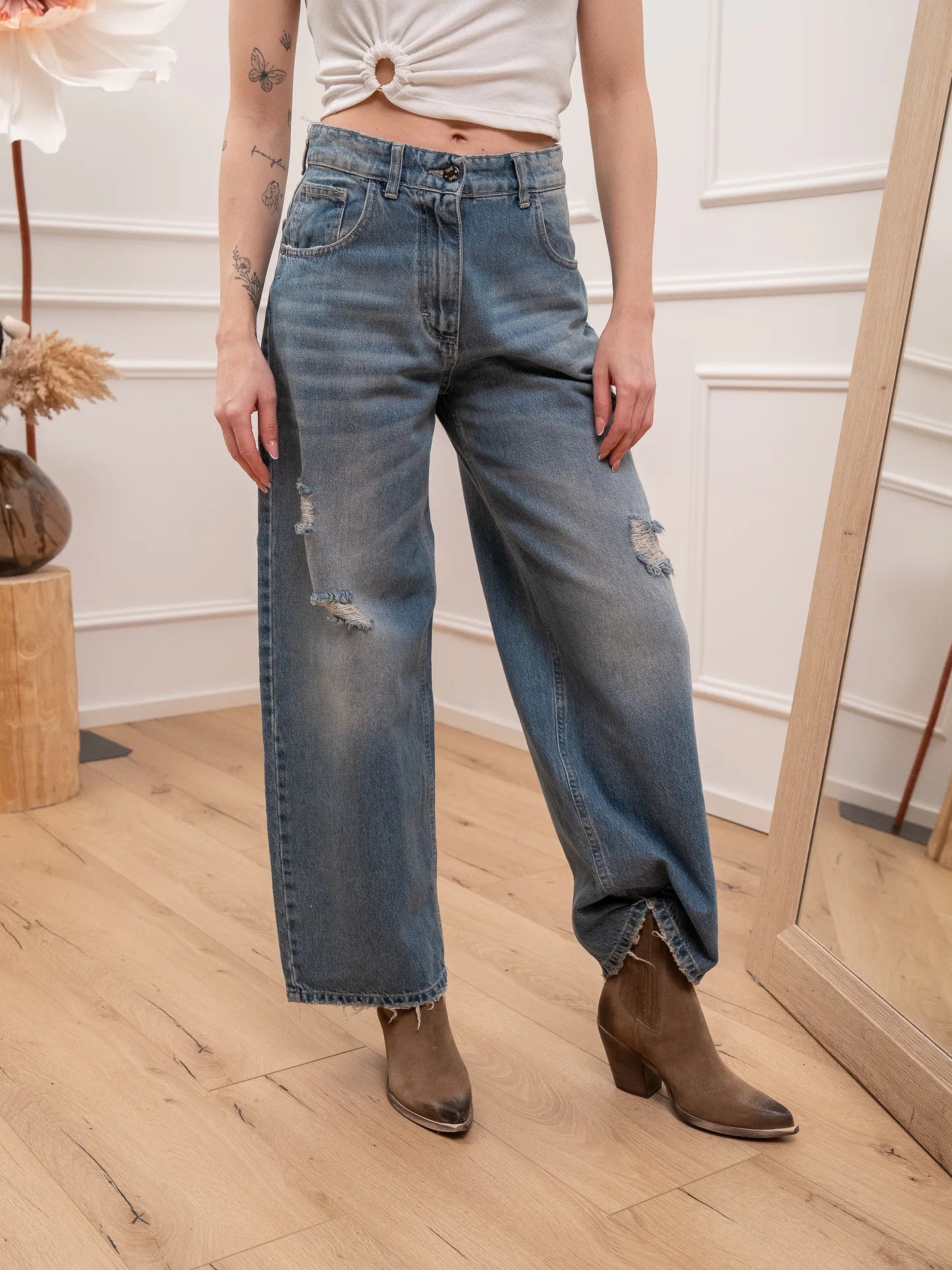 Jeans worker con rotture - SoAllure
