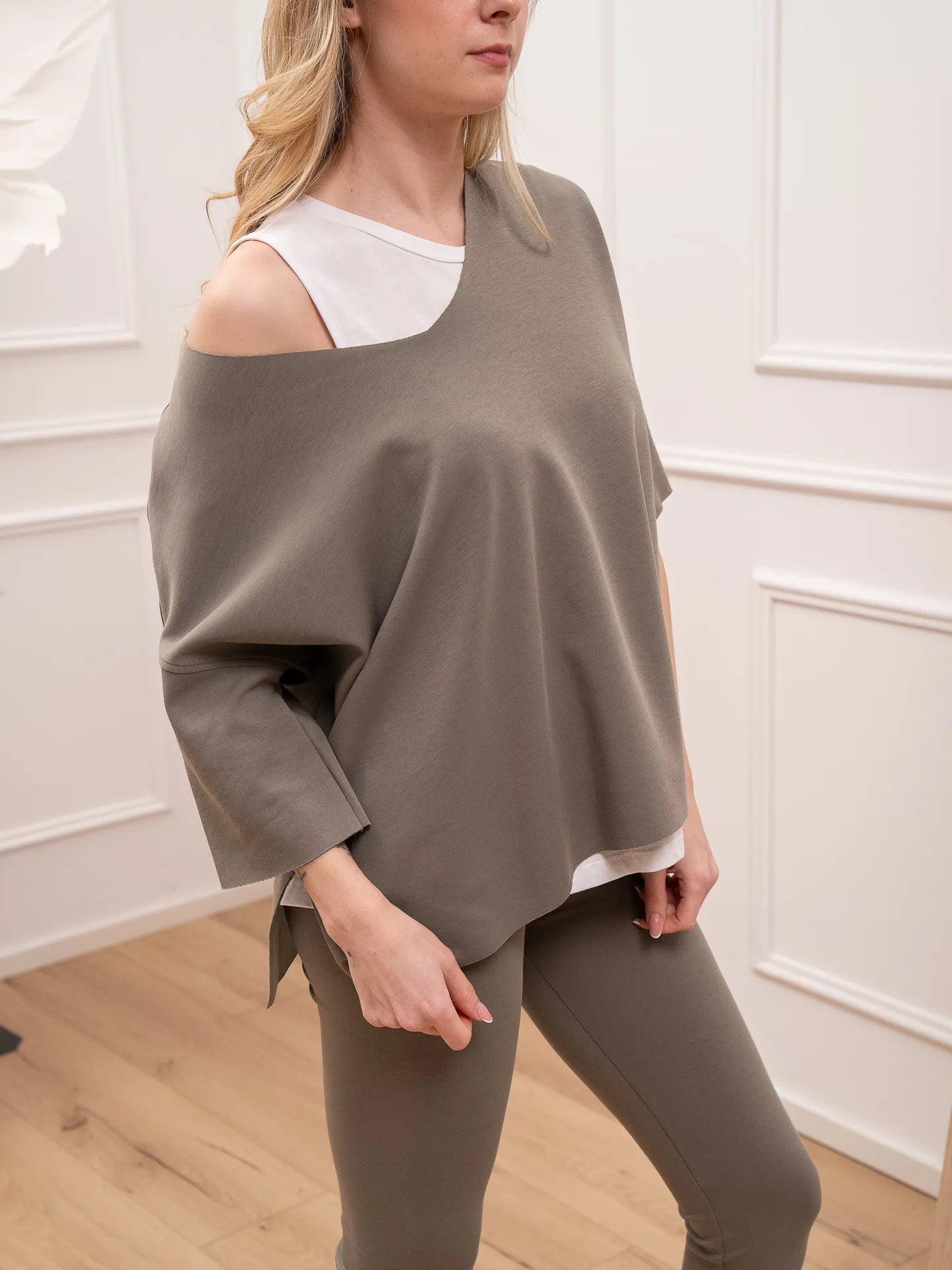 Maglia seamless doppia salvia e bianco - HaveOne