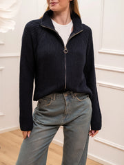 Maglia inglese blu full zip - HaveOne