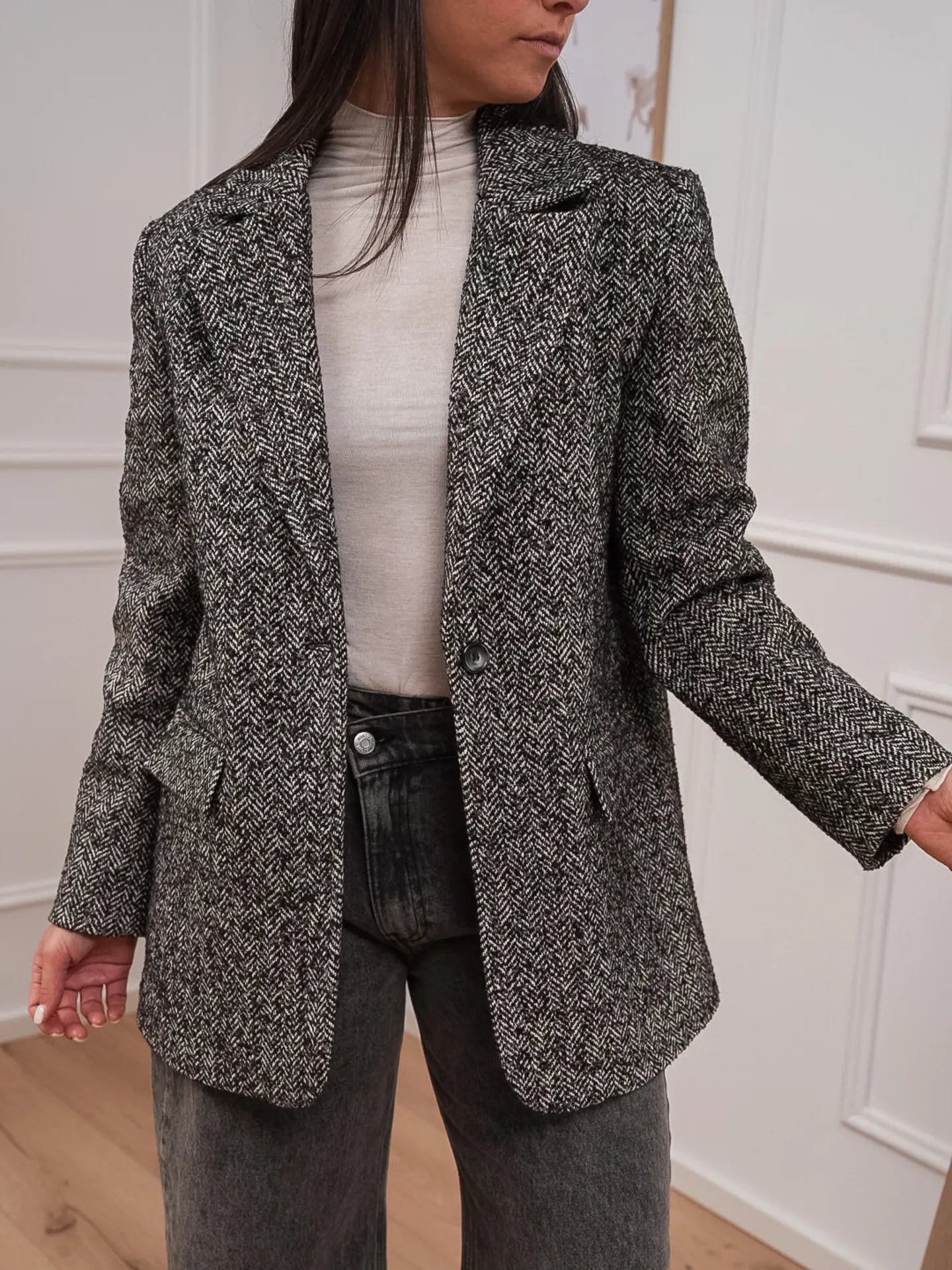 Giacca cappotto spinata grigio, moro - Vicolo