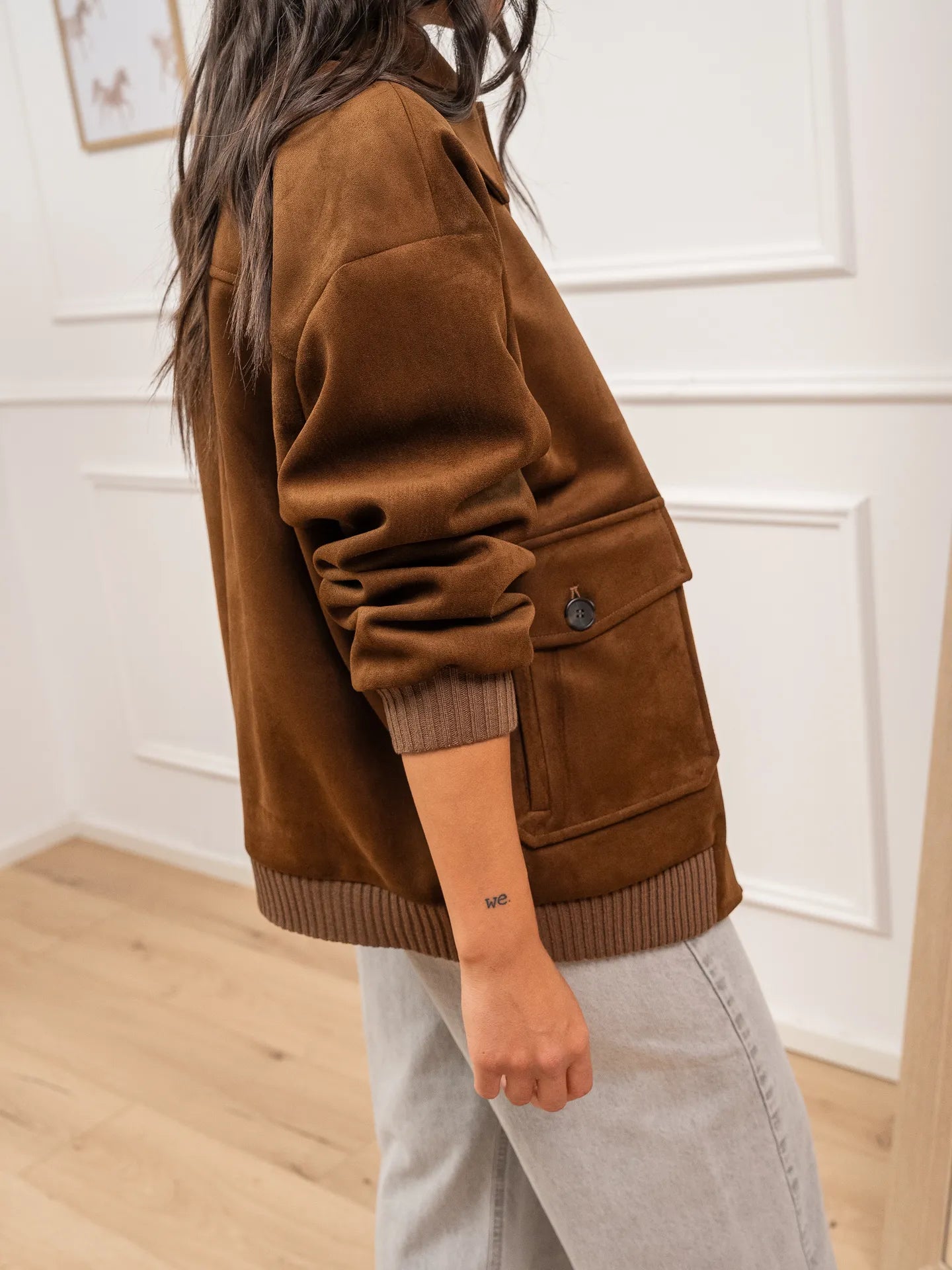 Bomber scamosciato cammello - Dixie