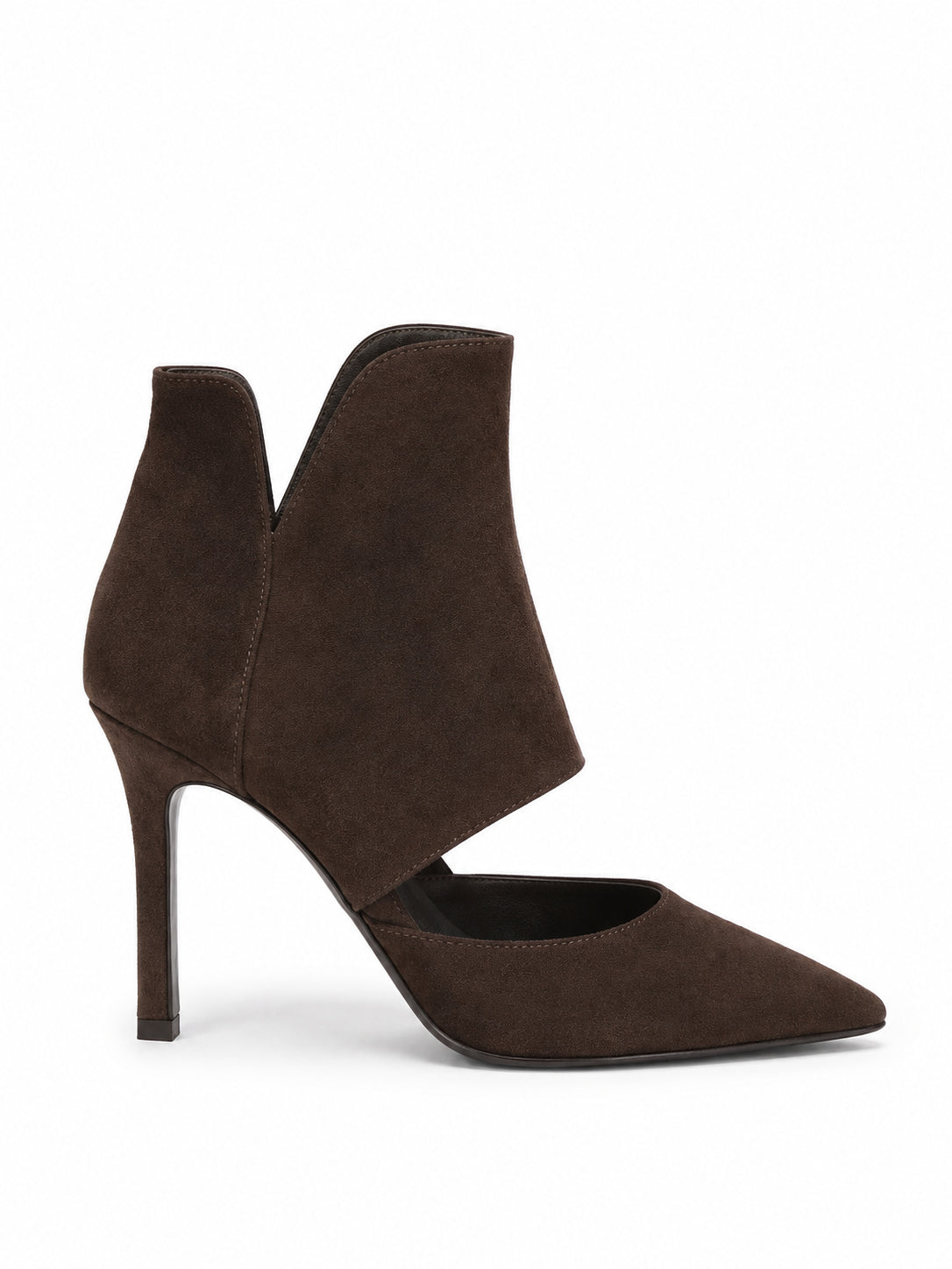 Décolleté cut out scamosciato moro - Ovyè