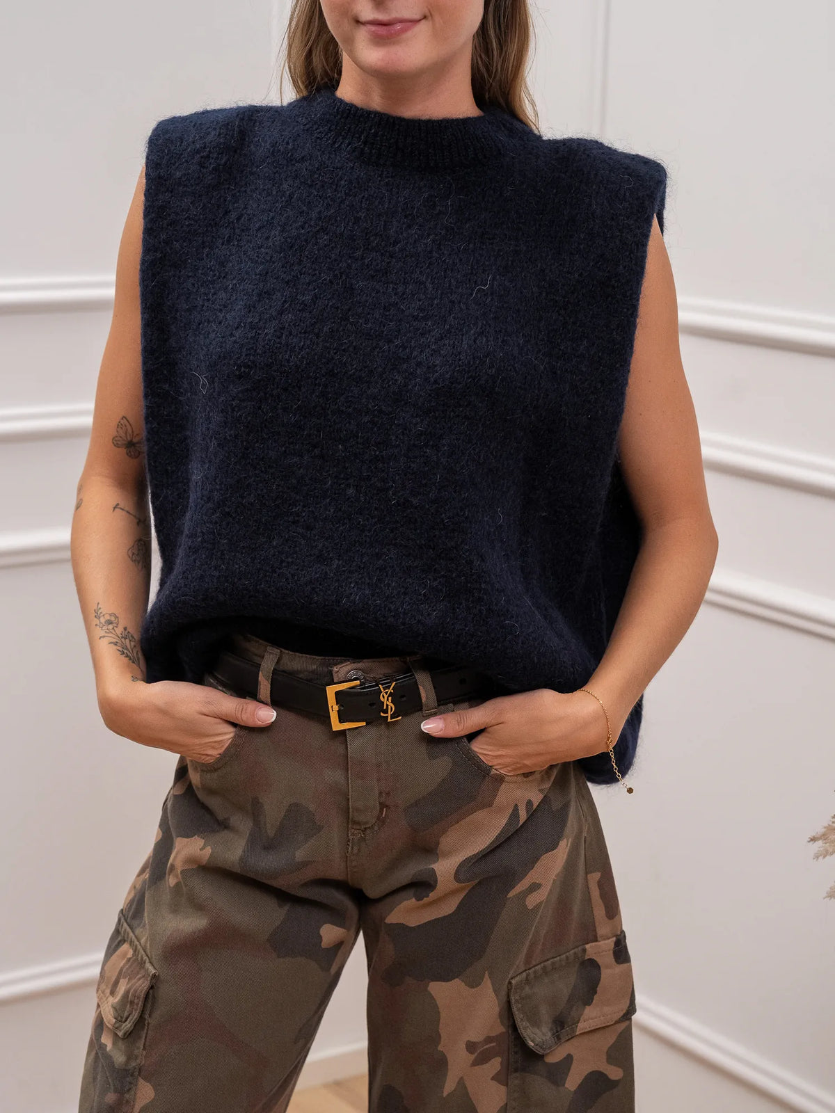 Gilet con spalline misto mohair - Philia Loft