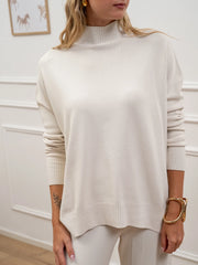 Dolcevita stondato avorio in viscosa - Kontatto