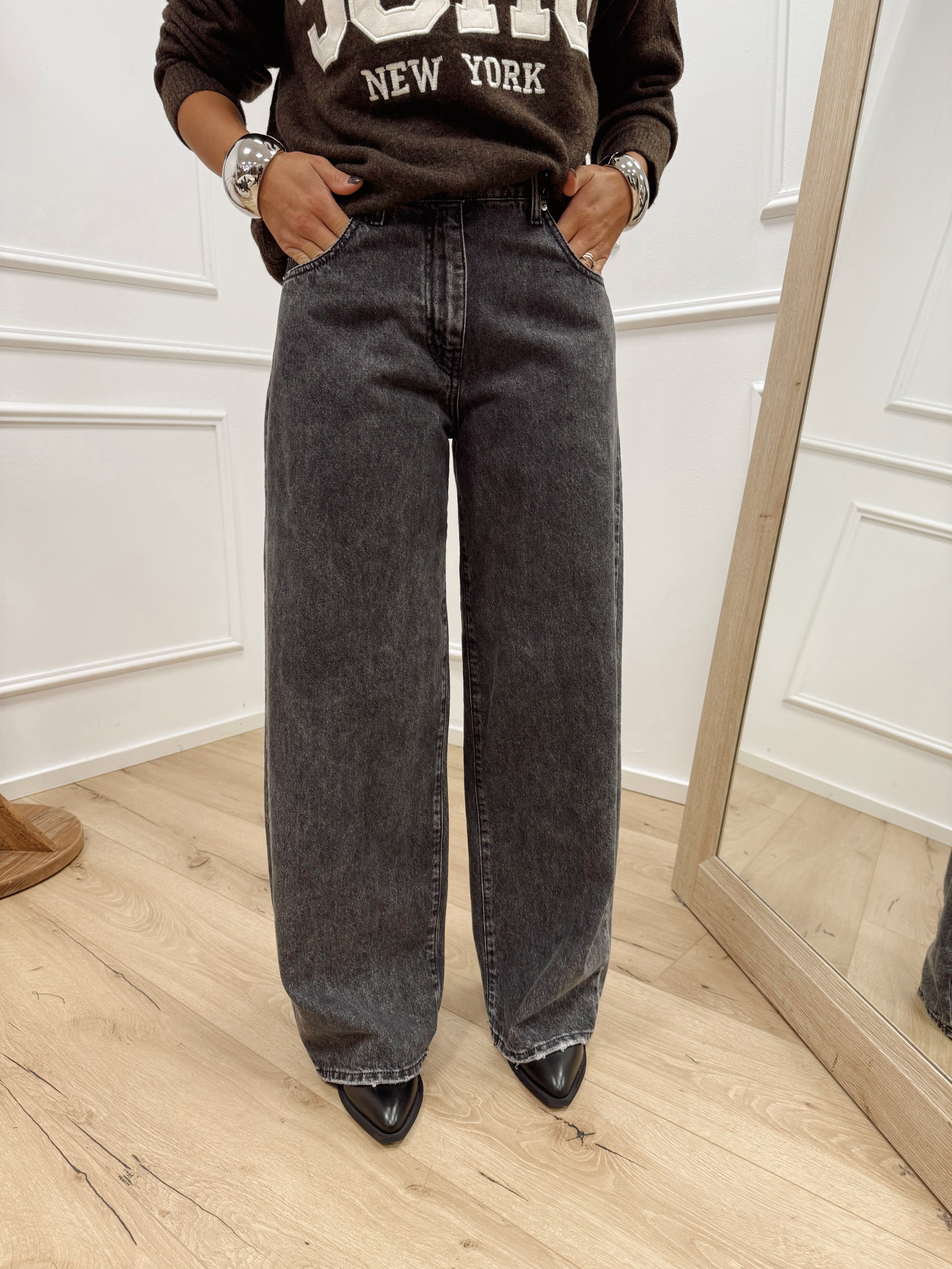 Jeans Bella nero slavato - HaveOne