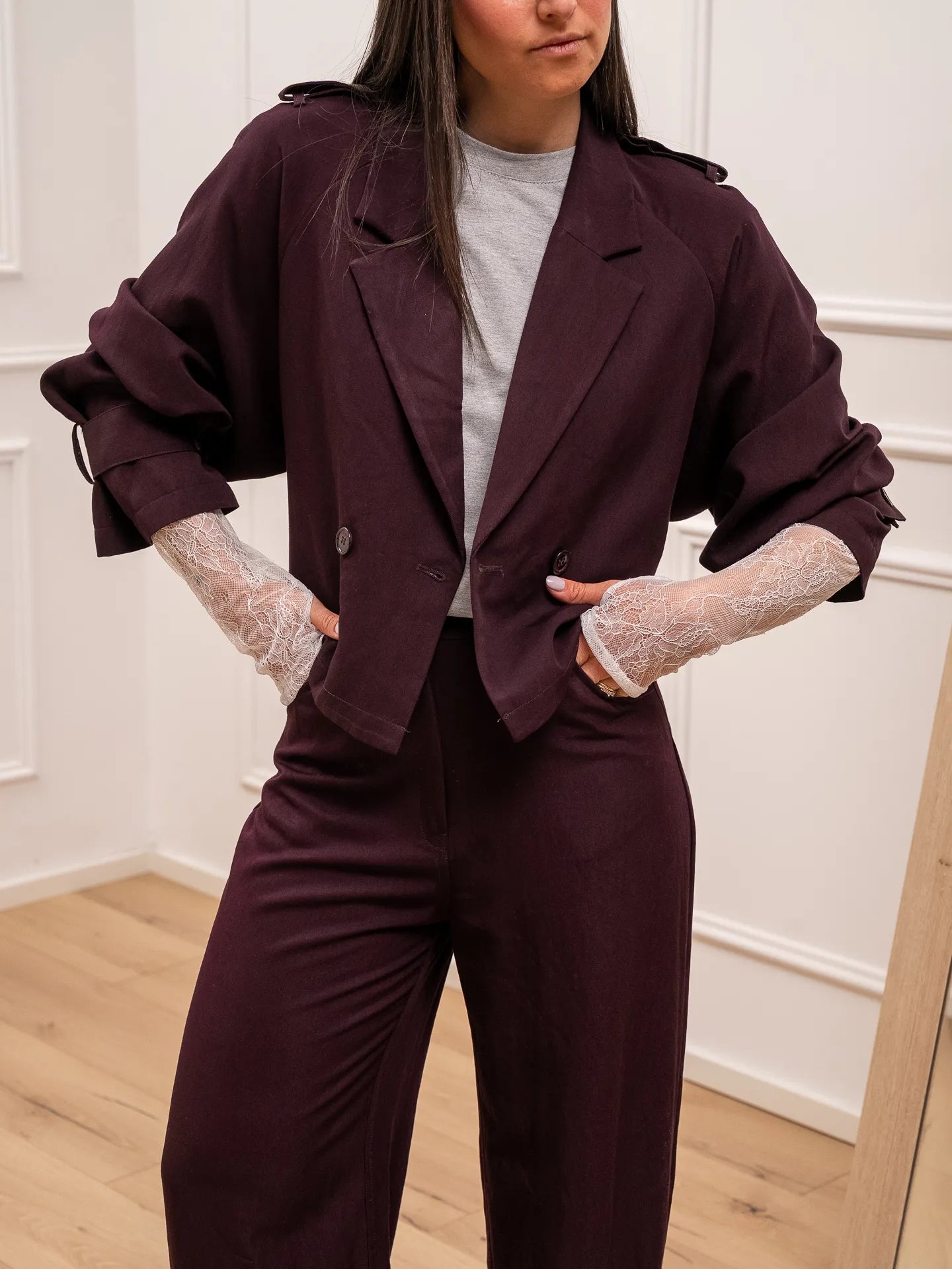 Trench in chambray prugna - You Decide