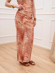 Gonna sfumata arancio con arricci - Glamorous