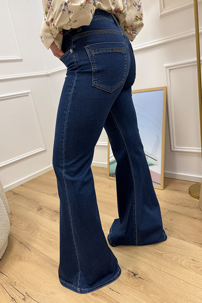 Jeans Jolly blu denim a zampa - HaveOne