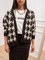 Cardigan pied de poule moro e calce - HaveOne