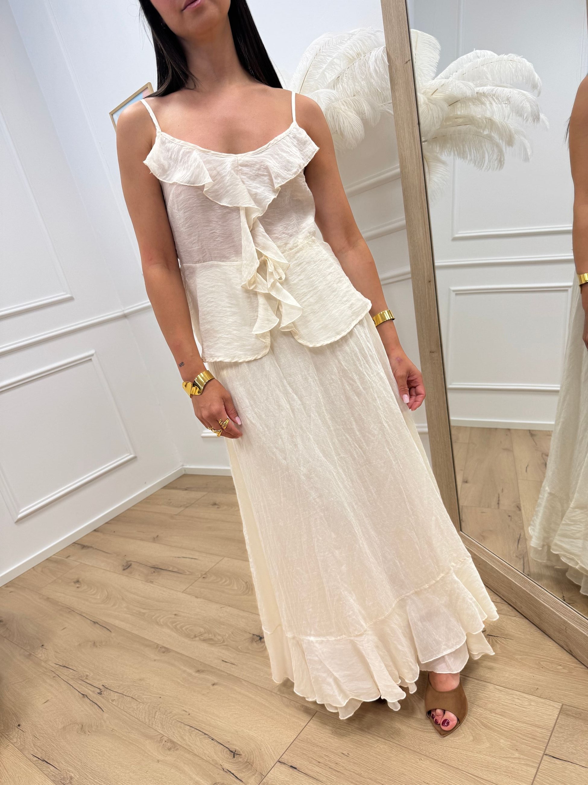 Gonna lunga burro in lyocell - HaveOne