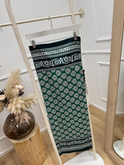 Pashmina pareo fantasia etnica verde - HaveOne