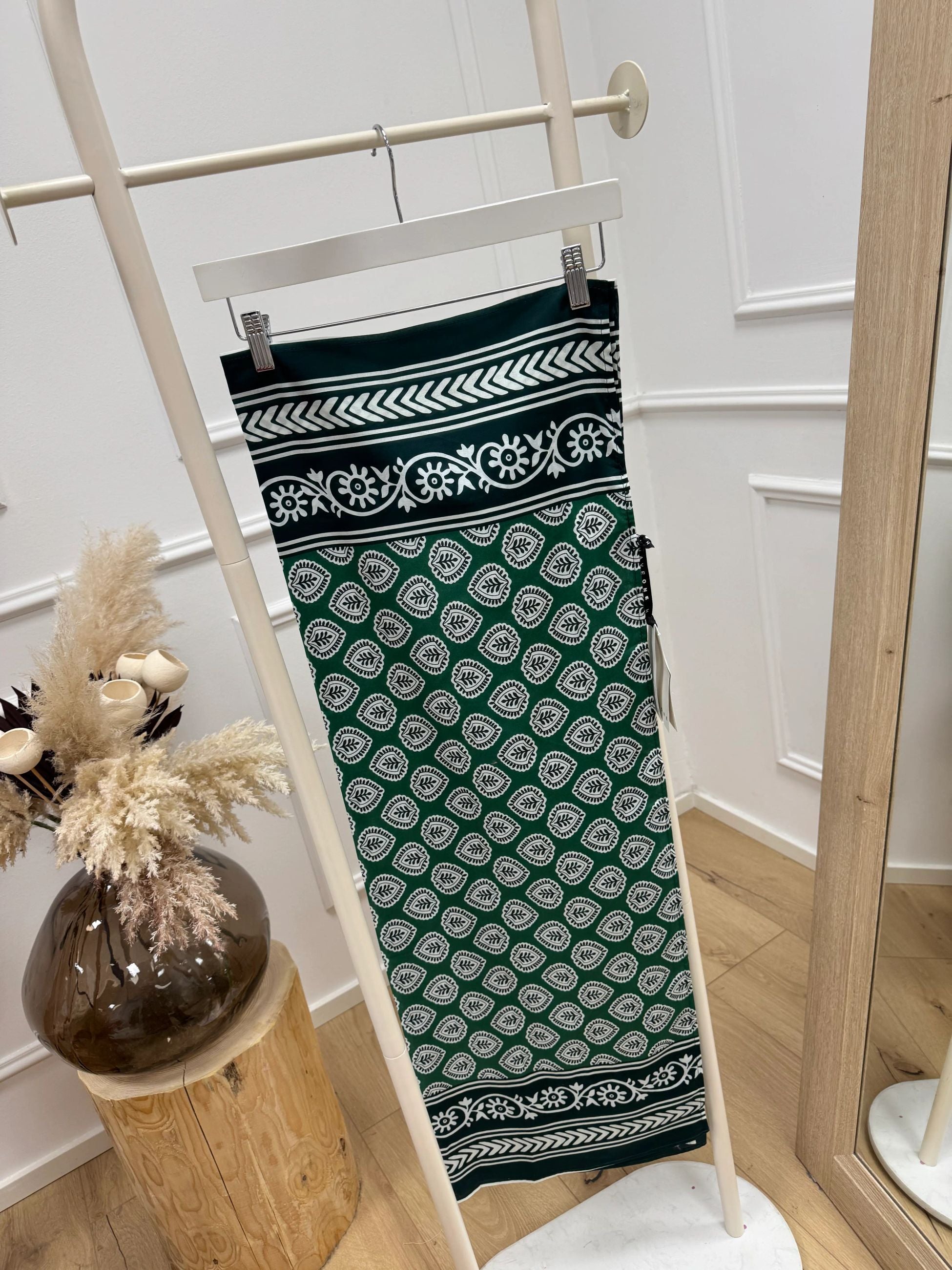 Pashmina pareo fantasia etnica verde - HaveOne