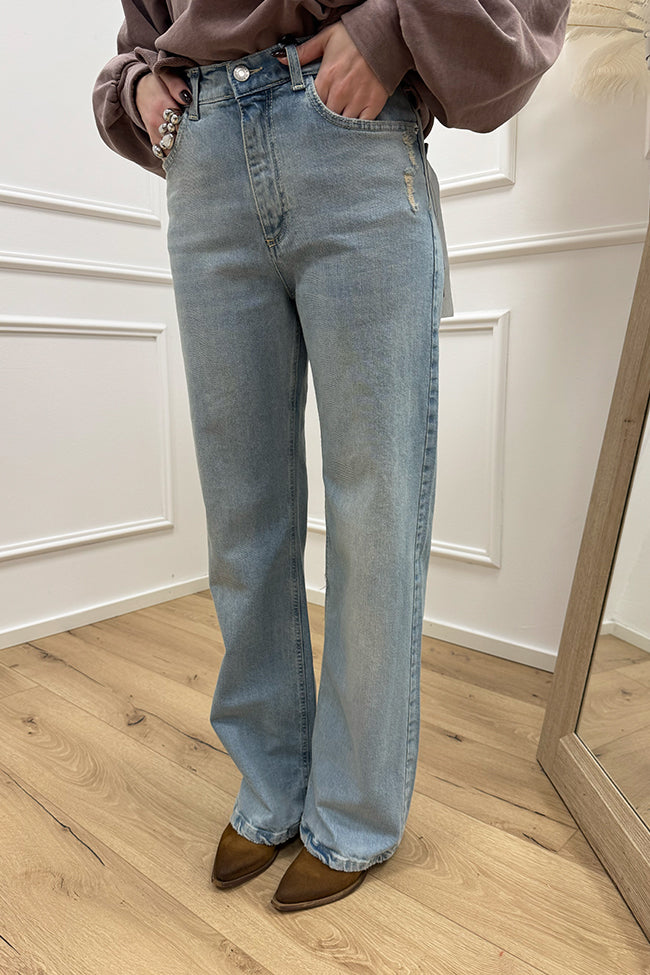 Jeans London lavaggio chiaro gamba dritta - HaveOne