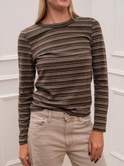 T shirt Pistoia a righe modal, lana e cashmere - Crispy