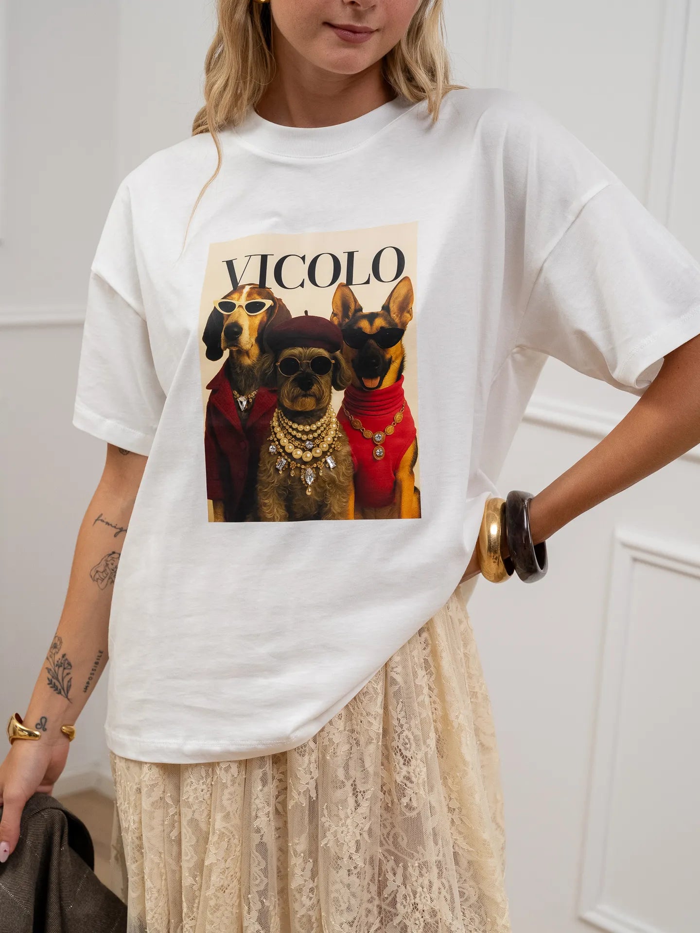 T shirt stampa Doggy oversize - Vicolo