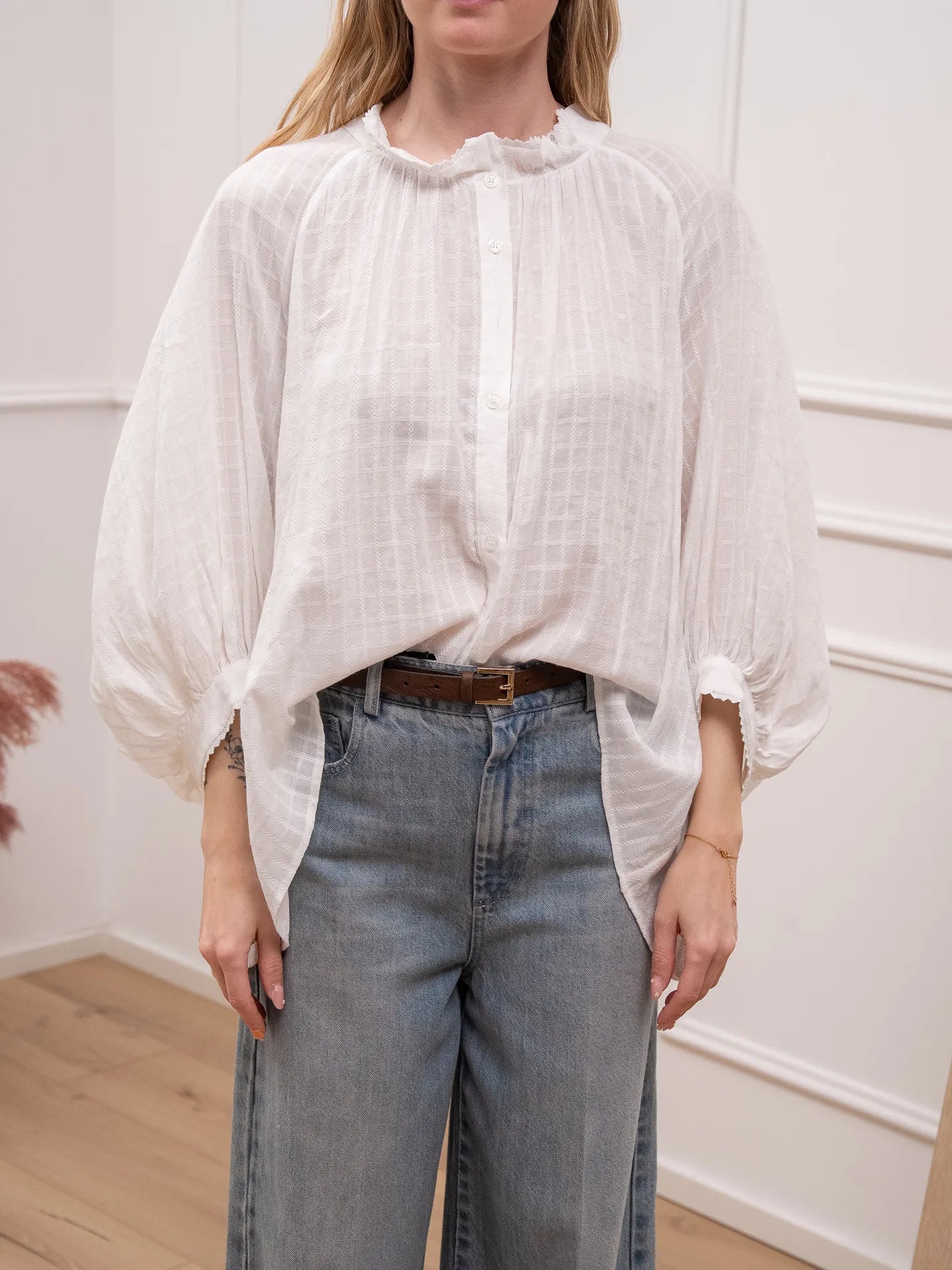 Camicia Waffle bianca - Crispy