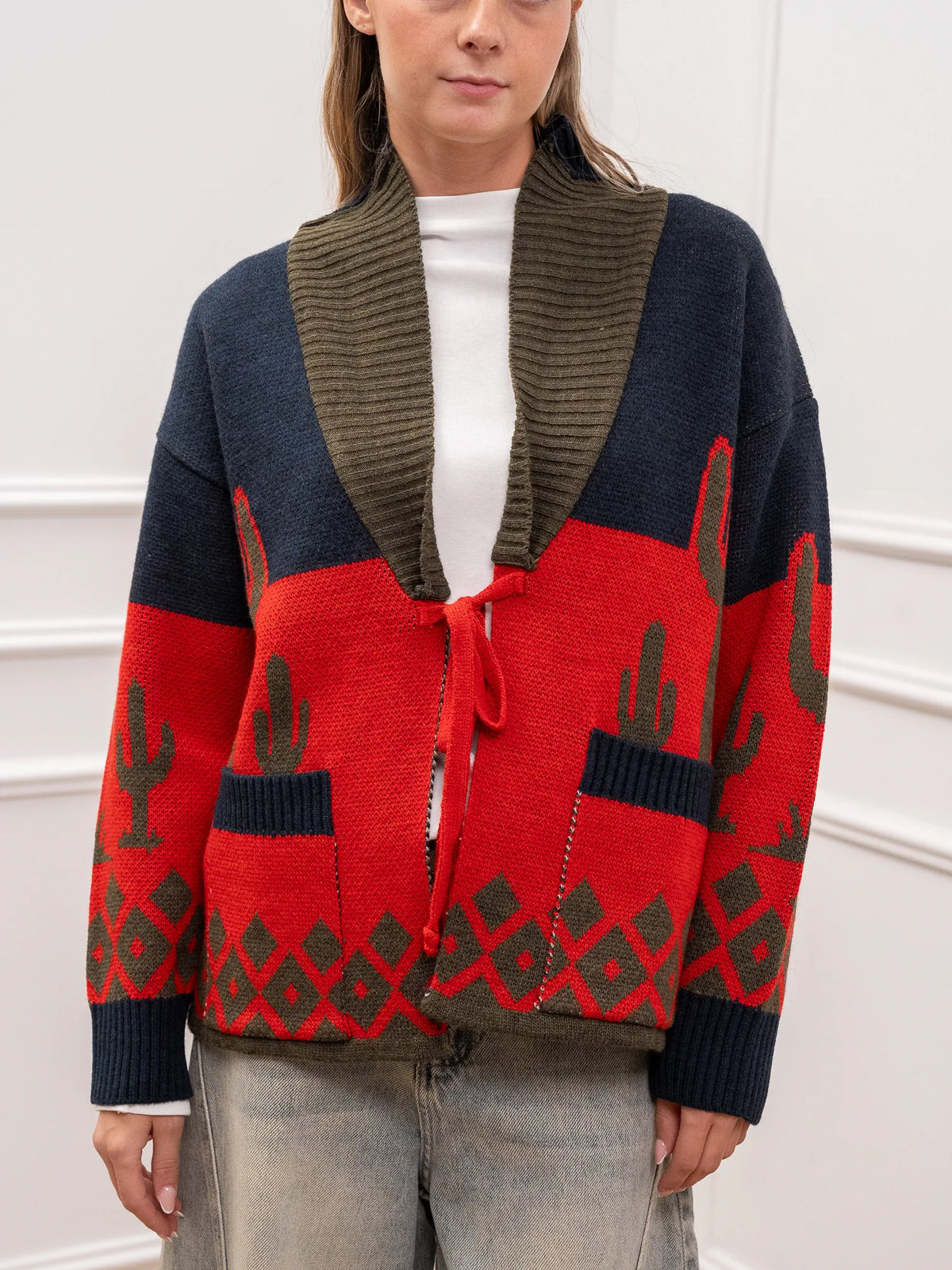 Cardigan Western con fiocchetto - Vicolo