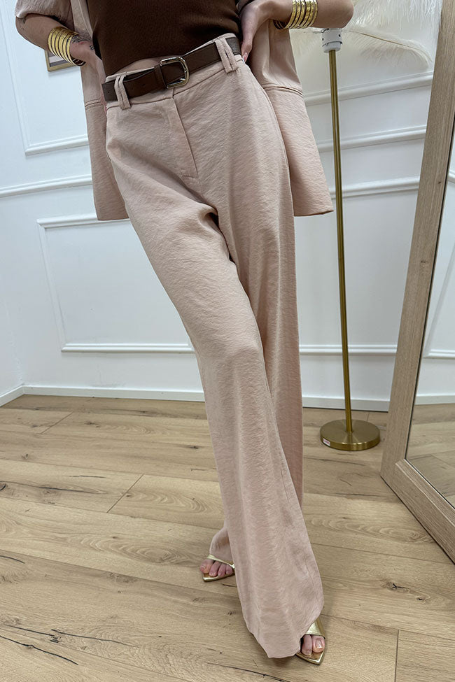 Pantaloni skin in viscosa stropicciata - HaveOne