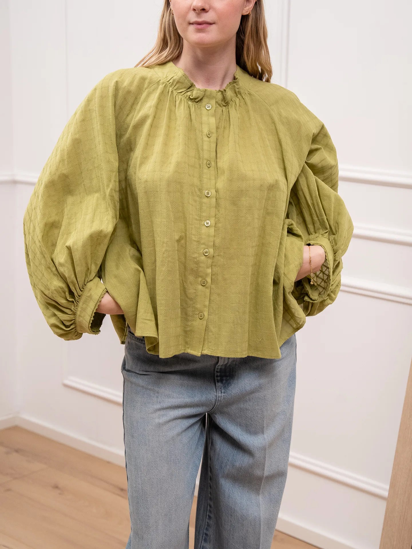 Camicia Waffle avocado - Crispy