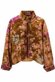 Bomber Floreale Marrone - HaveOne