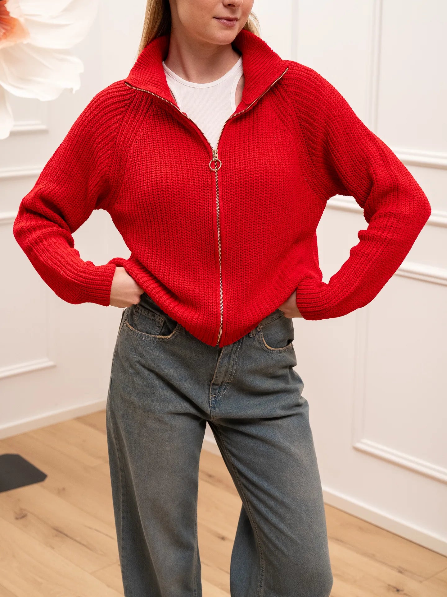 Maglia inglese rossa full zip - HaveOne