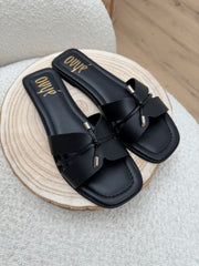 Ciabatta Bali pelle nera - Ovyè