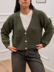 Cardigan militare tre bottoni gioiello - HaveOne