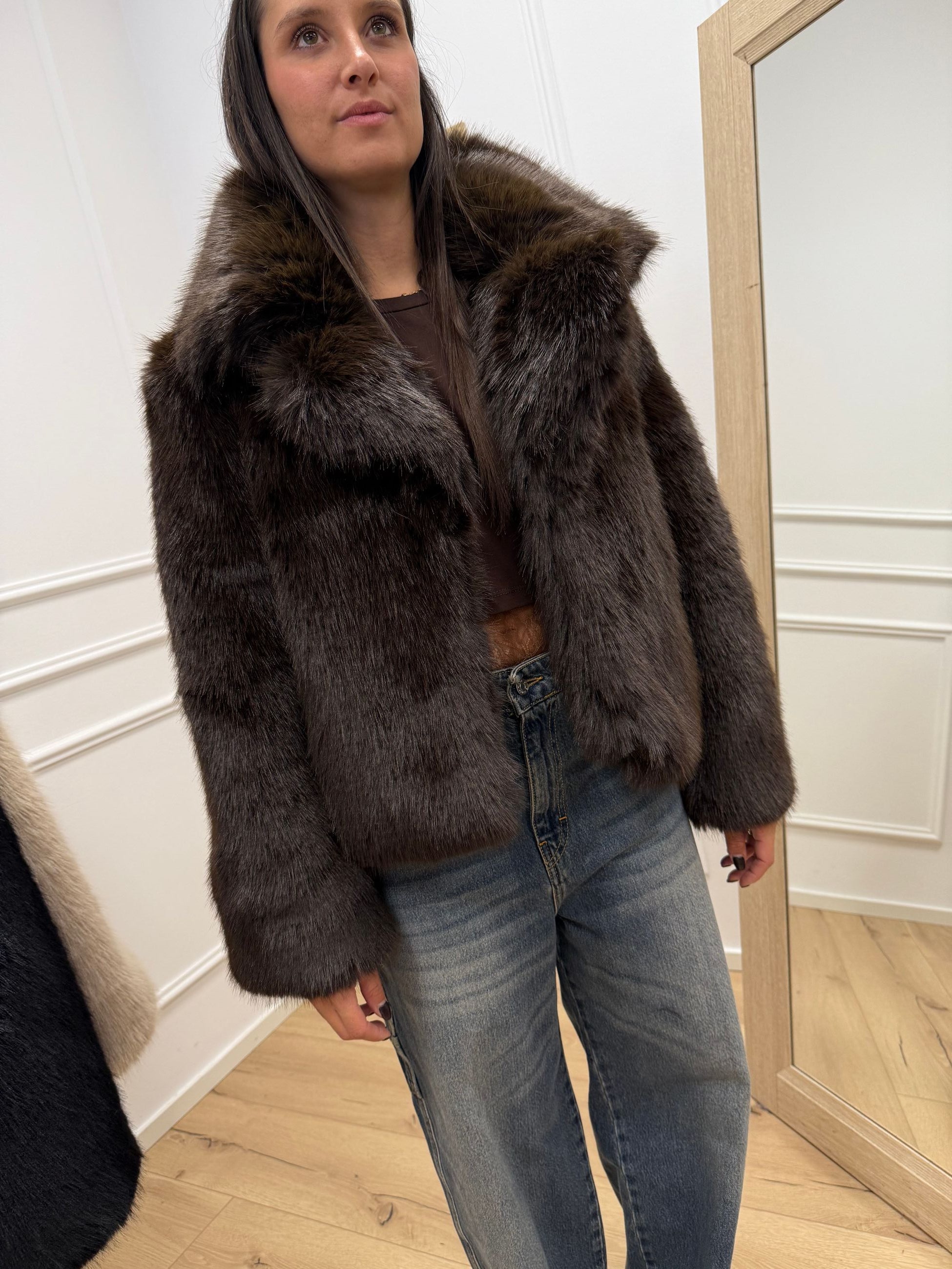 Pelliccia Sissy moro crop - HaveOne