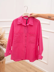 Camicia Essential fucsia doppia tasca - HaveOne