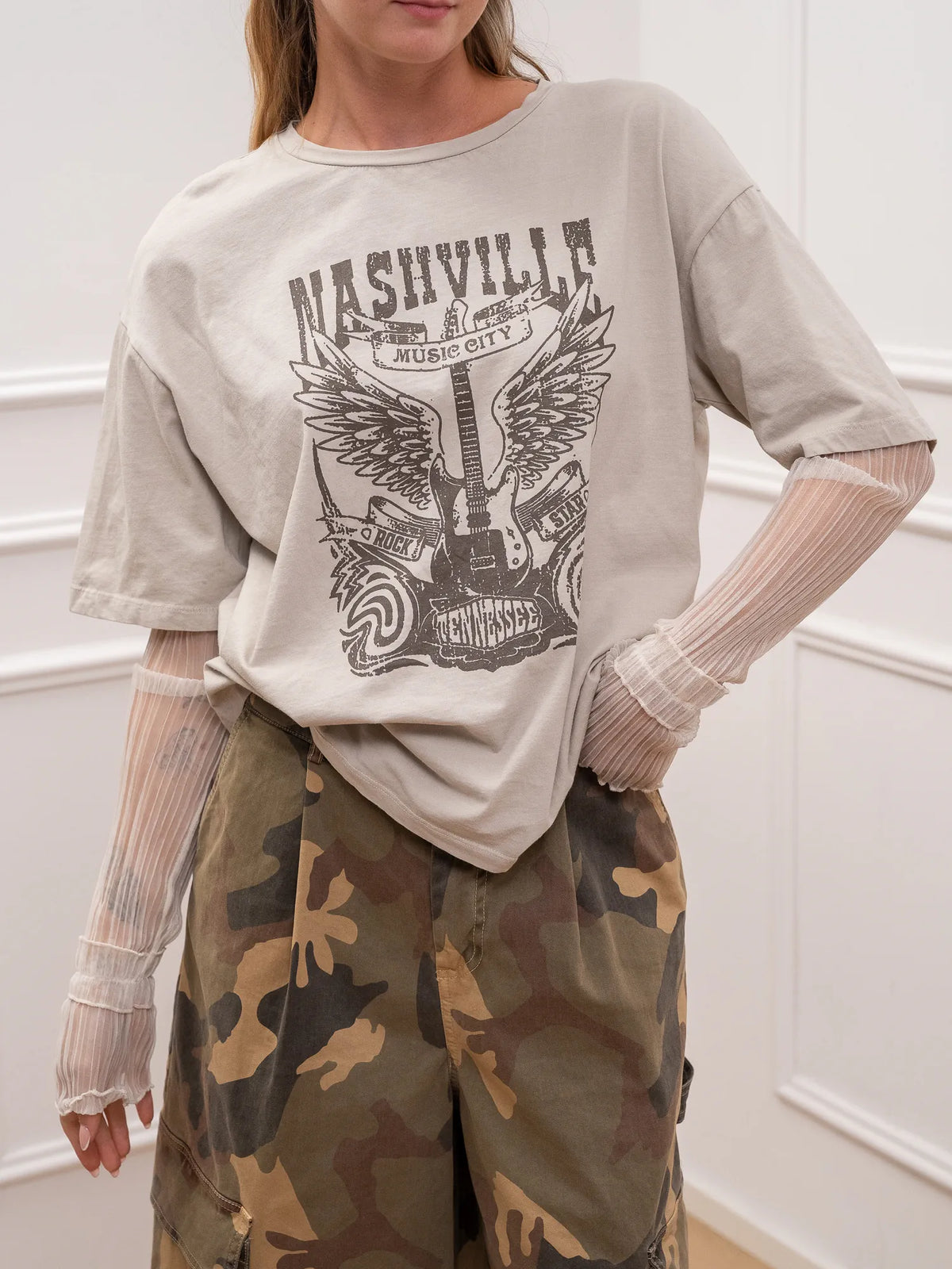 T shirt Nashville manicotti in tulle - Philia Loft