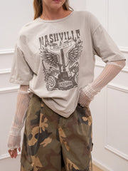 T shirt Nashville manicotti in tulle - Philia Loft