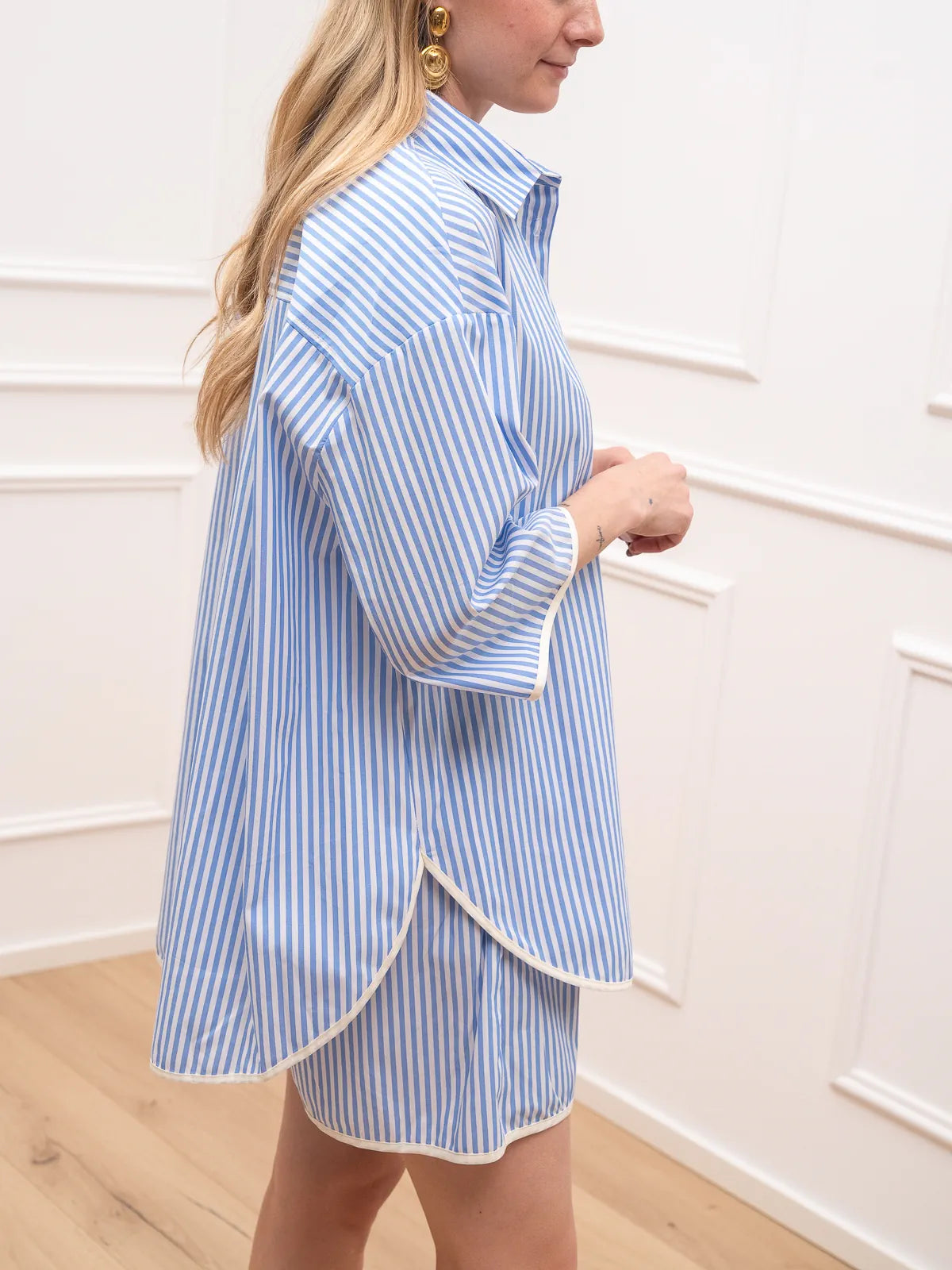 Camicia Mimì righe celesti - Vicolo