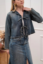 Camicia in denim con laccetti - Vicolo
