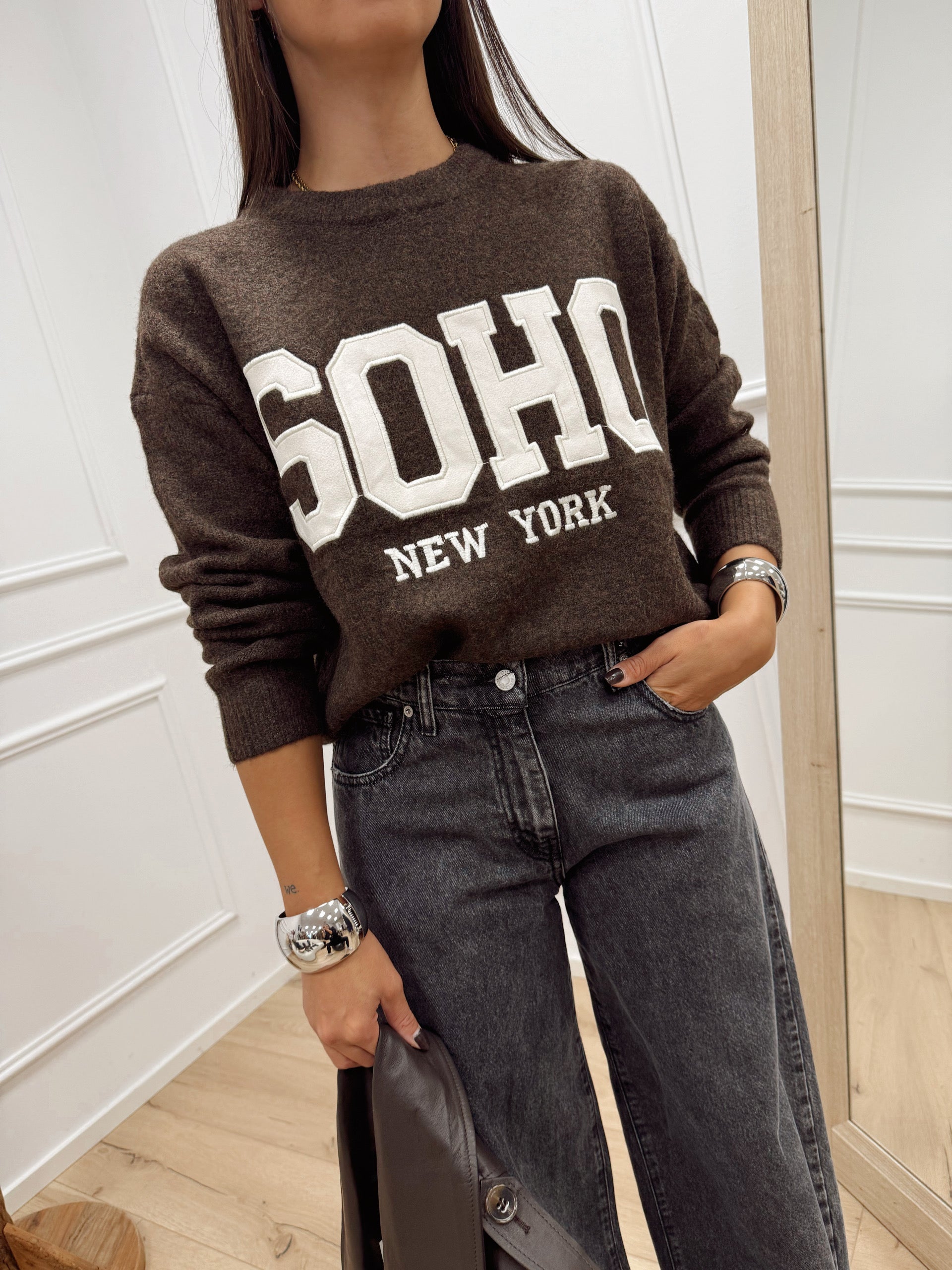 Maglia moro "Soho" misto lana - HaveOne