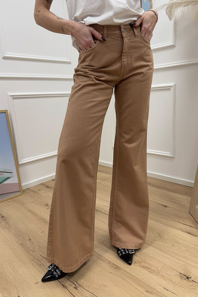Jeans palazzo Tokyo denim camel - HaveOne