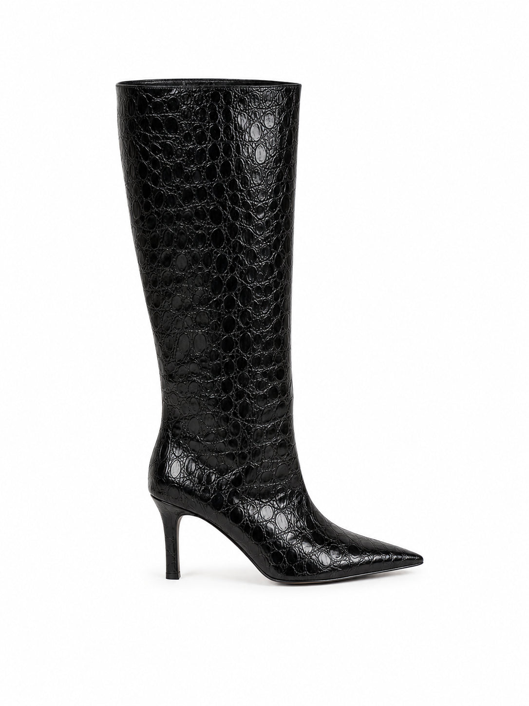 Stivale in cocco nero con tacco - Divine Follie