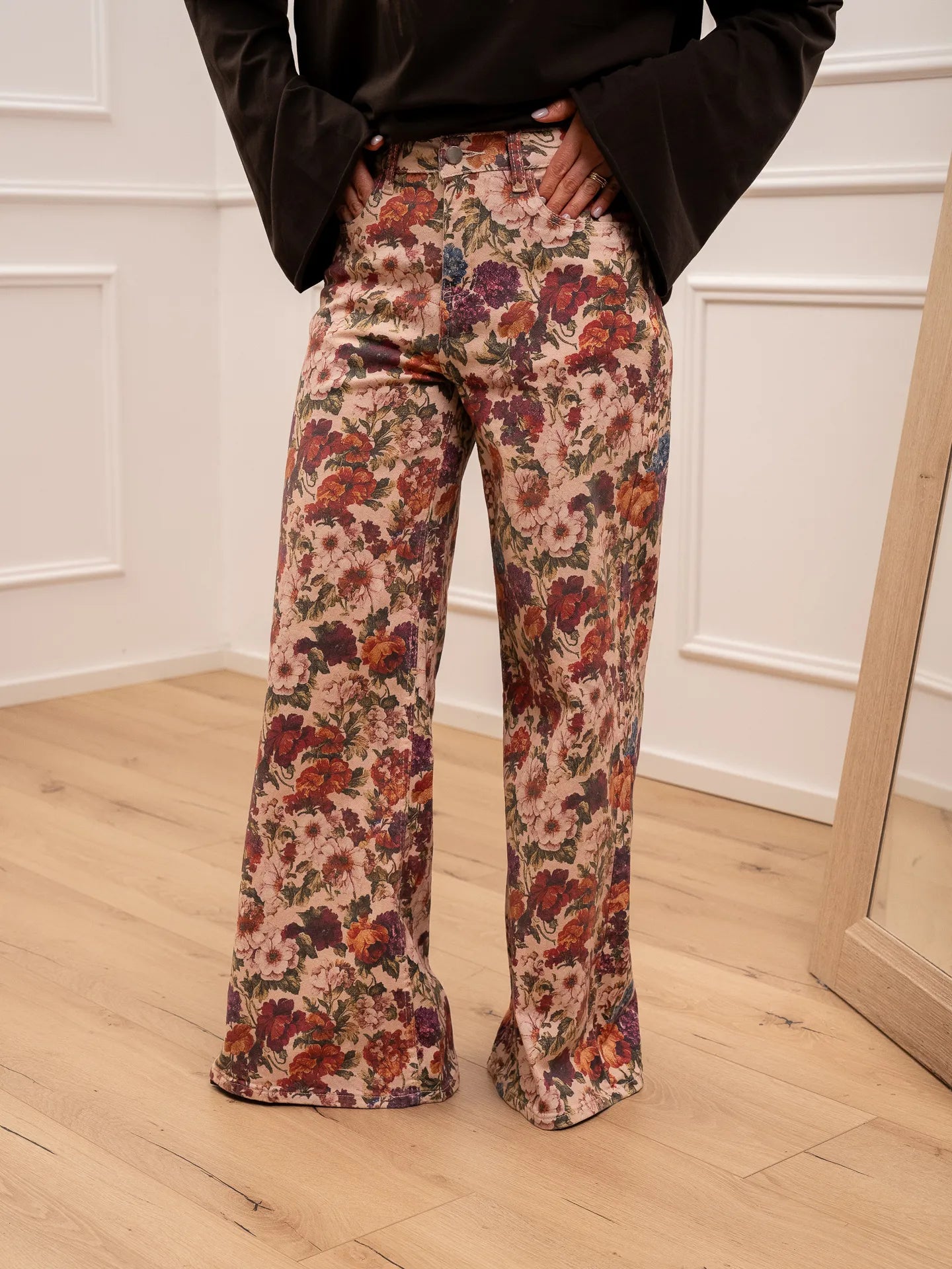 Jeans phard fantasia fiori - Crispy