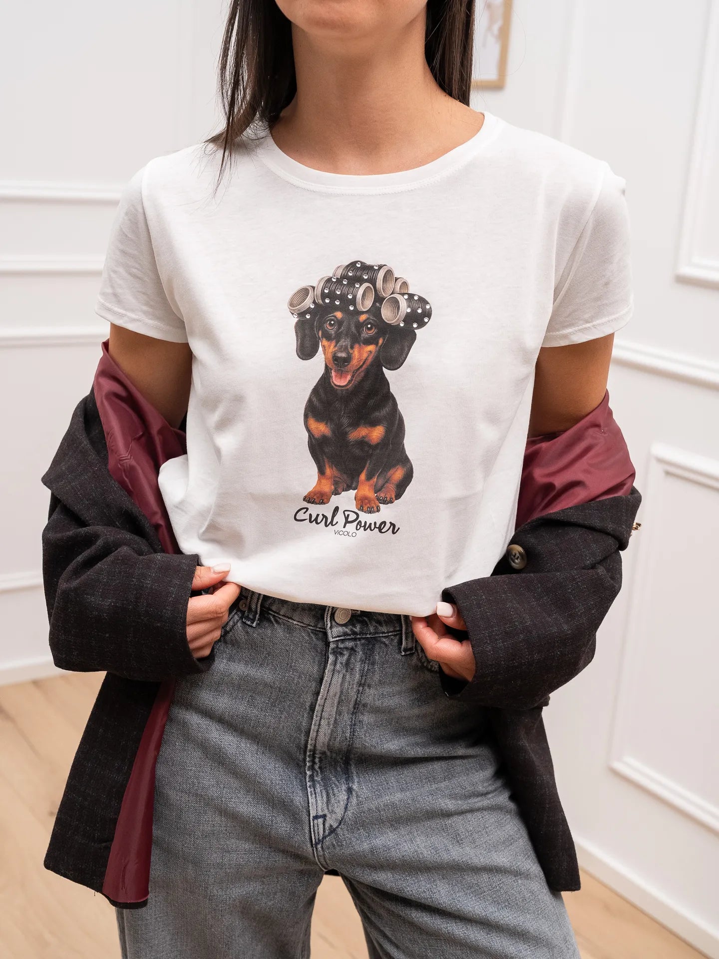 T shirt Curl Power slim fit - Vicolo