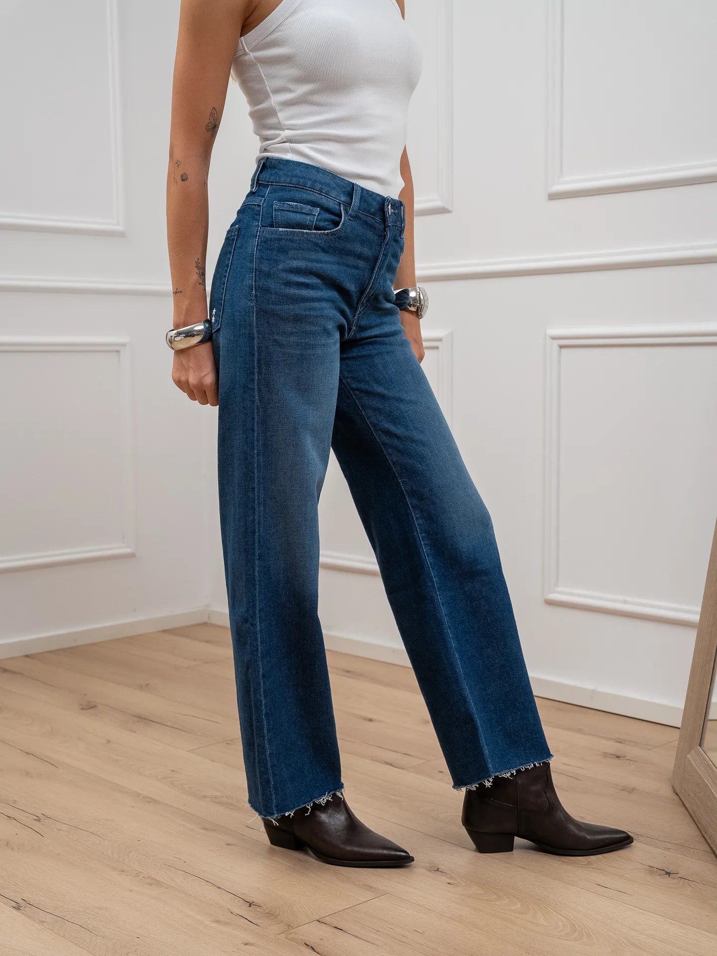 Jeans Angie blu denim straight fit - Icon Denim