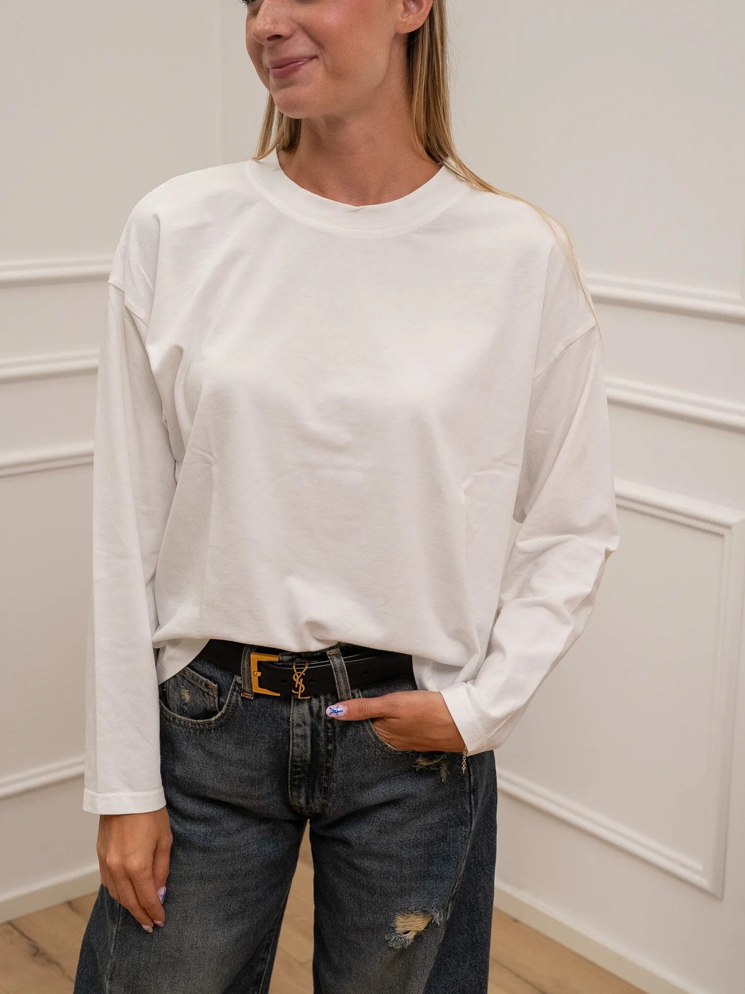 T shirt Easy girocollo scatoletta in cotone - HaveOne