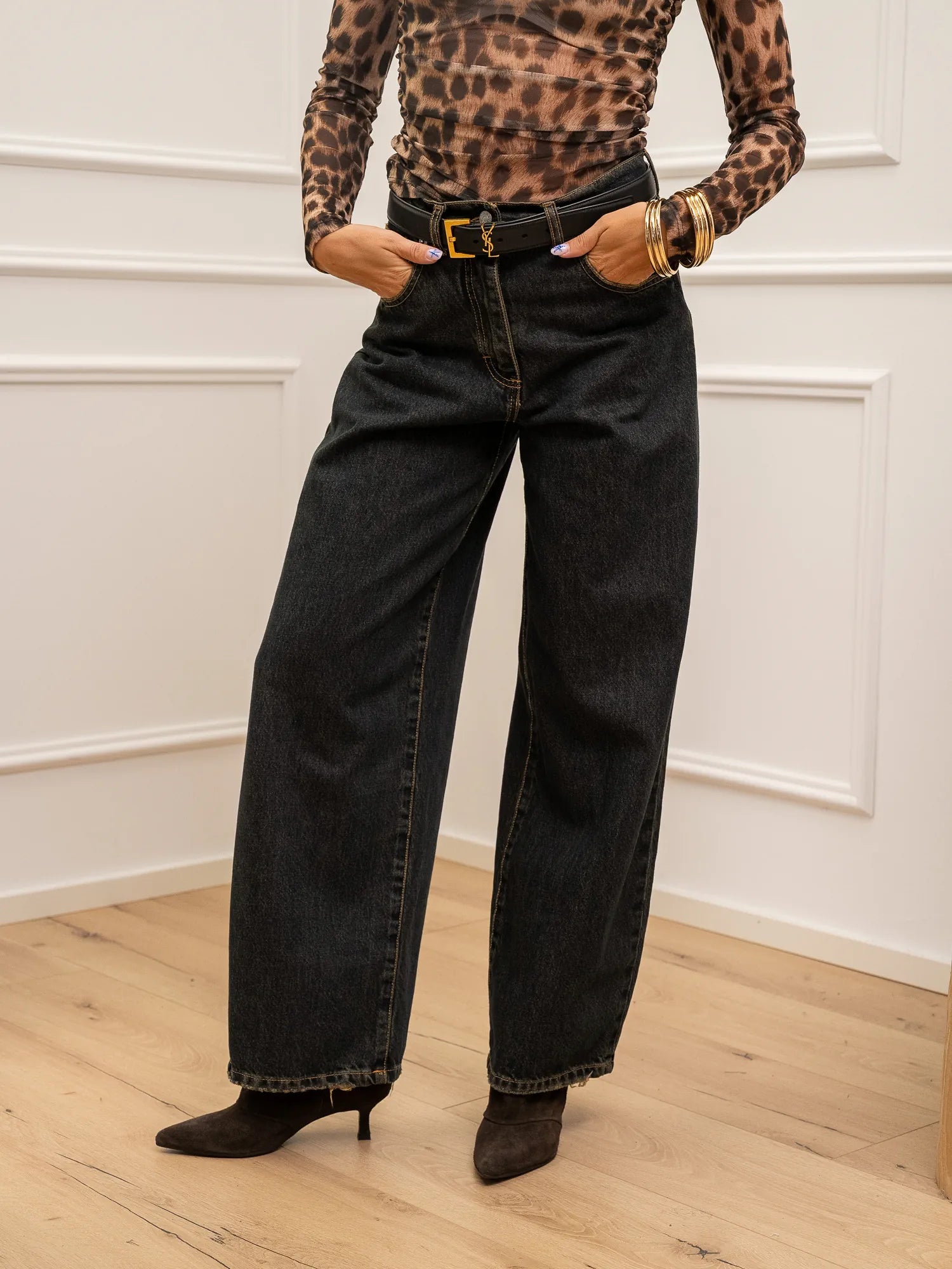 Jeans Bella in denim thè scuro - HaveOne
