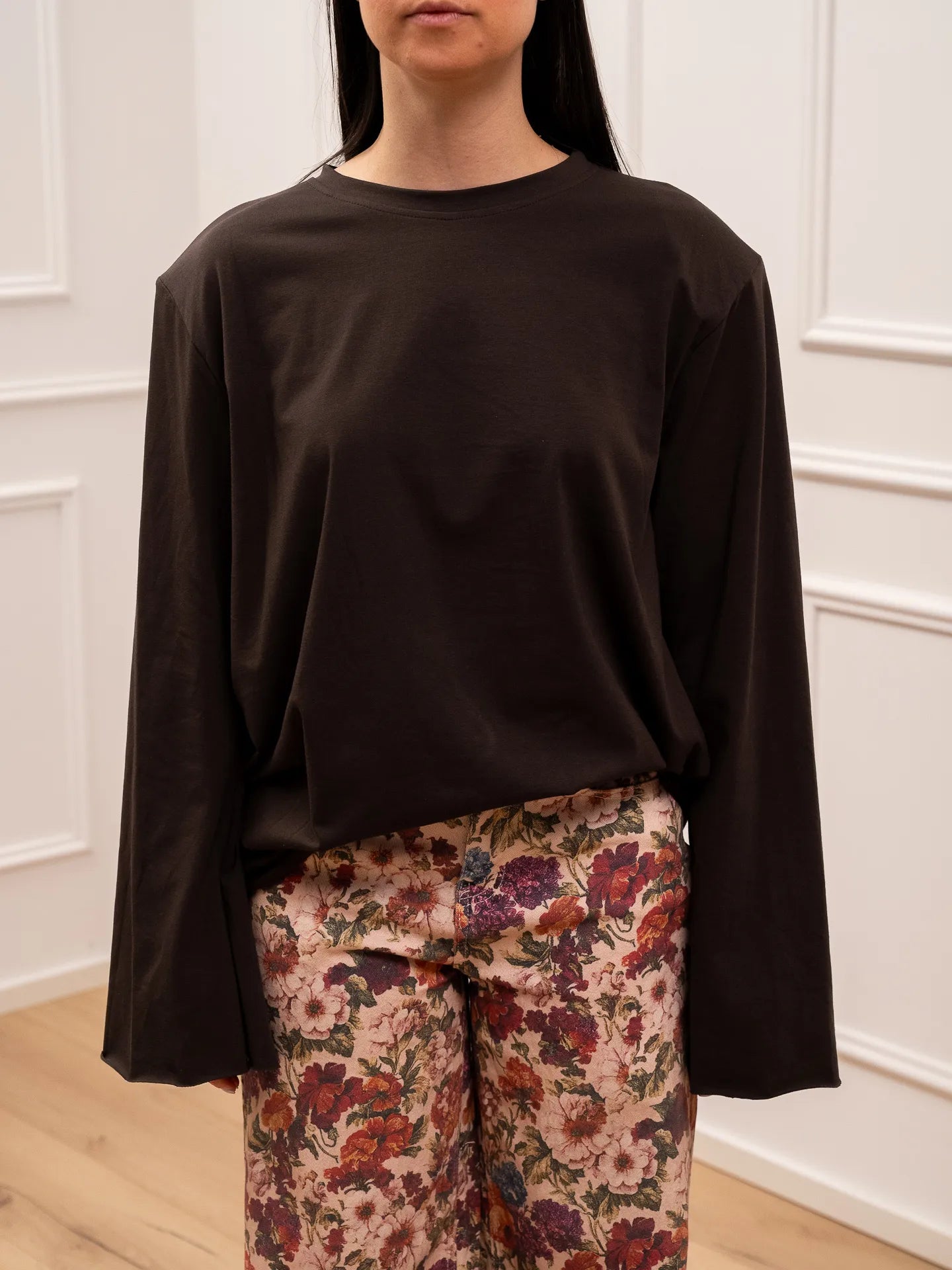 T shirt moro maxi manica e spalline - Crispy