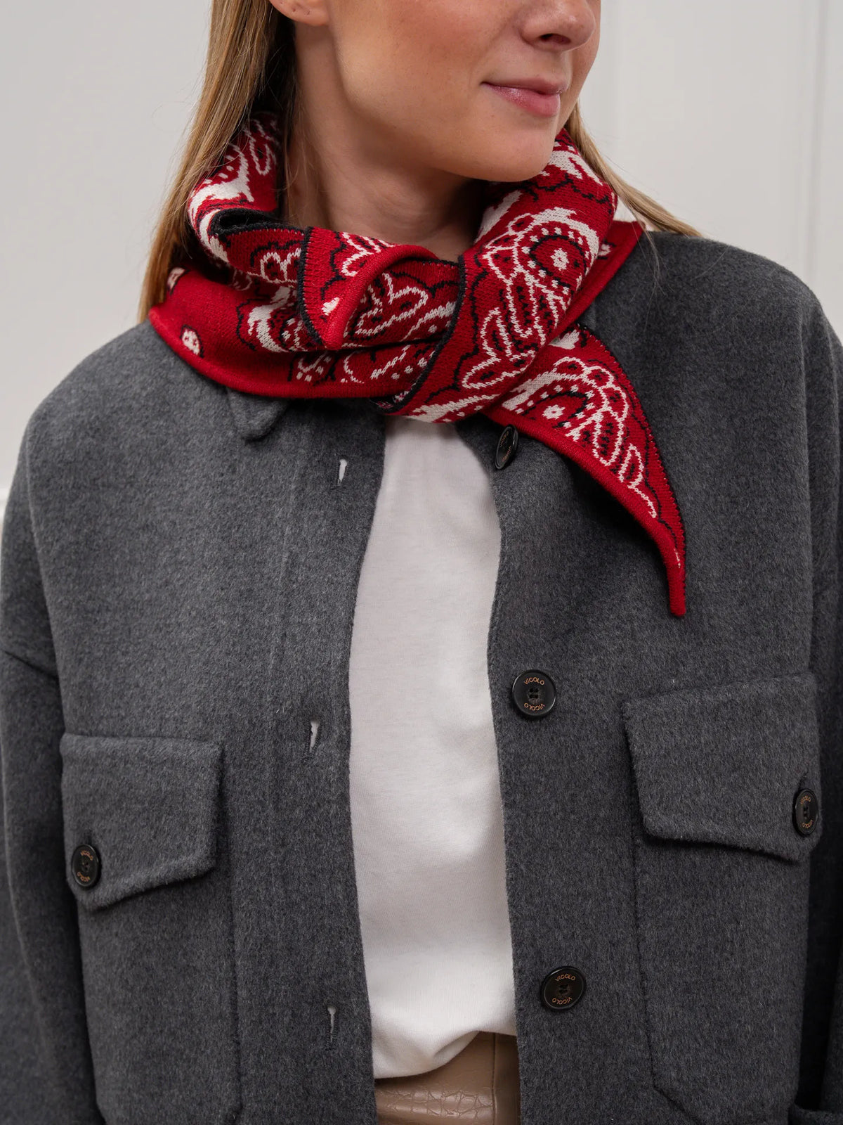 Foulard bandana misto lana e alpaca - Vicolo