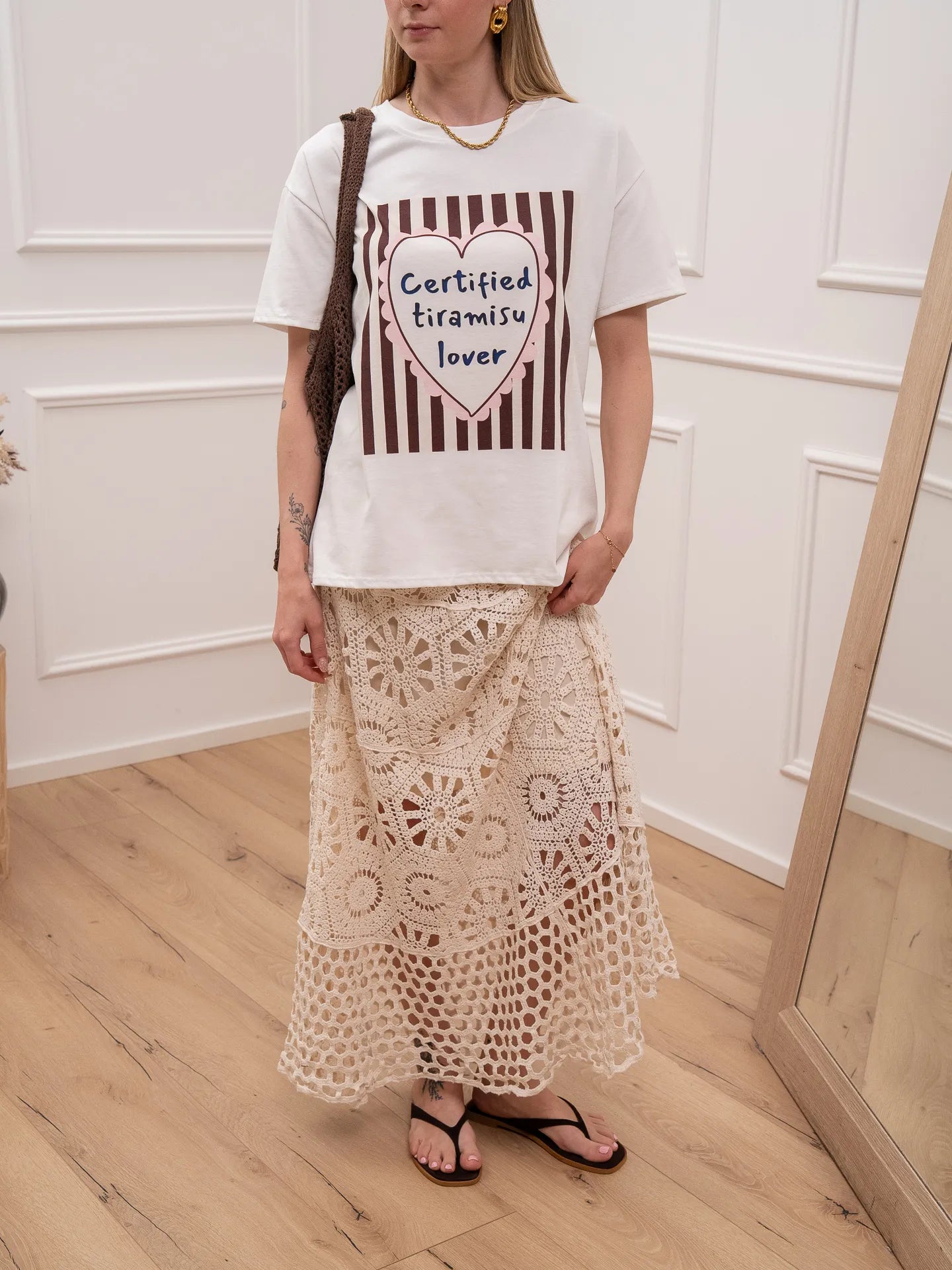 Gonna lunga naturale in crochet - HaveOne