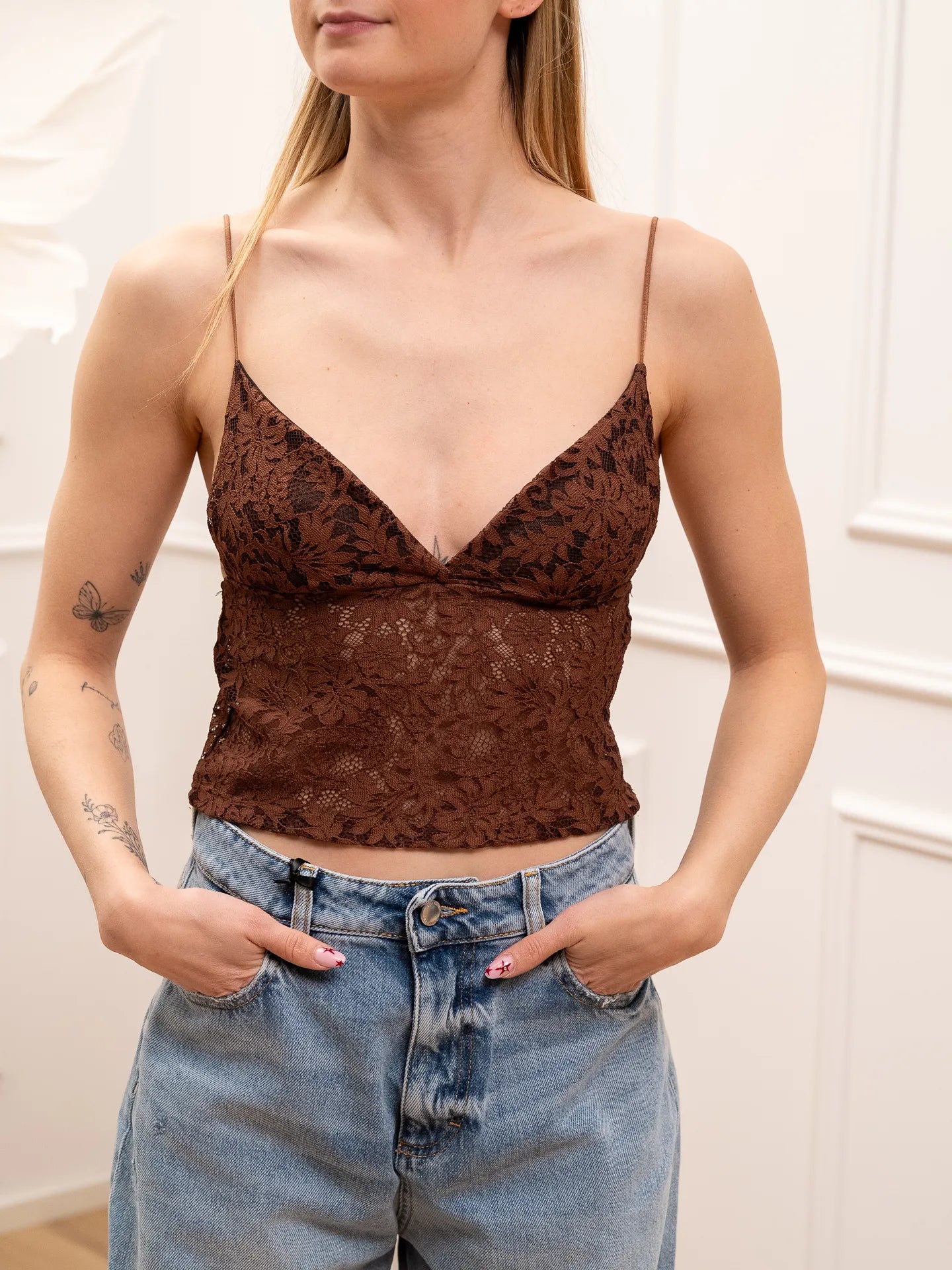 Bralette in pizzo cioccolato - HaveOne