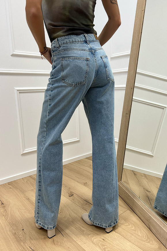 Haveone - Jeans Tokyo denim chiaro a palazzo